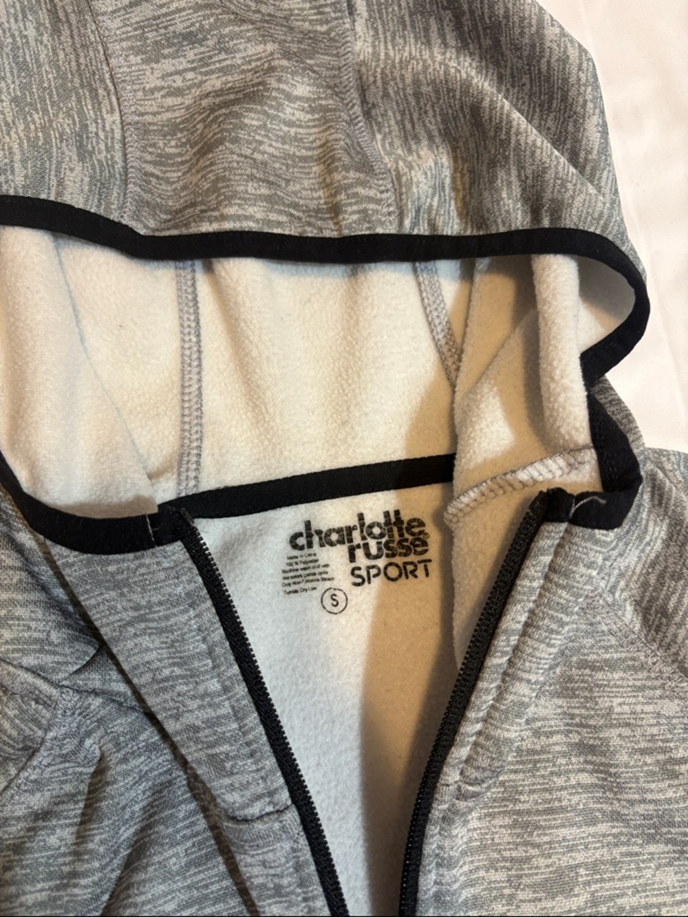 Y2K Charlotte Russe Sport 2000s Mall Active Athleisure Hooded Full Zip Up, Small